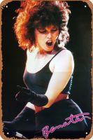 Pat Benatar (สินค้ามีจำนวนจำกัดมากเผยแพร่ใน1984หายากมากแต่ยับมาก) โปสเตอร์ย้อนยุคขนาด12X8นิ้วป้ายดีบุกโลหะโบราณสำหรับบ้านห้องน้ำห้องรับแขกห้องนอน