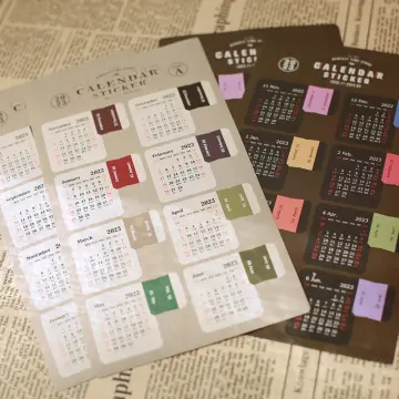 2024 CALENDAR LABELS Stickers Monthly Index Stickers Journal