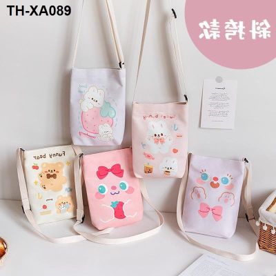 ﹍ mini mobile phone packages female south Korean cute little the students children oblique satchel joker bag