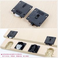 2 Sets 4pcs Wardrobe Plastic Plate 25mm Dia Wheel Sliding Door Roller