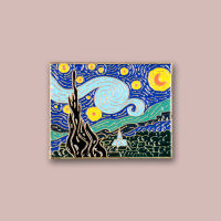 Van Gogh Paintings Quiet Starry Sky Moon Night Artwork Brooches For Artist Friends Romantic Village Tree Natural Scenery Jewelry