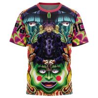 T SHIRT -  Mob Psycho 100 Anime ชายเสื้อยืดฤดูร้อนแขนสั้นฮิปฮอป O คอขนาดใหญ่