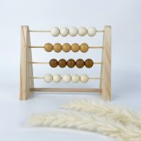 BPA-Free Montessori สไตล์ไม้ Abacus ของเล่นลูกปัดไม้เด็กการเรียนรู้คณิตศาสตร์ของเล่นเพื่อการศึกษา Nordic Nursery Kids Room Decor