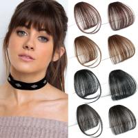 ❣✹❈ HAIRSTAR Synthetic Air Bangs Heat Resistant Hairpieces Hair Women Natural Black Brown Bangs Hair Clips For Extensions