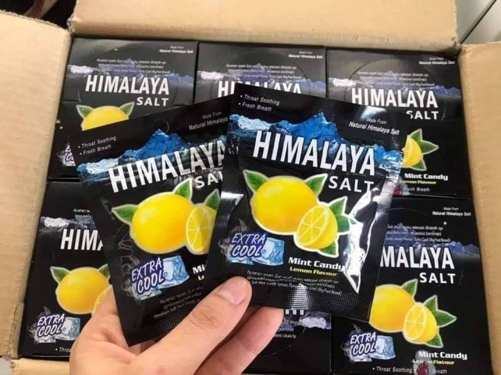 [1 ลัง ] ลูกอม Himalaya Salt Mint Candy Lemon Flavour ลูกอมเกลือ Himalaya ลูกอมเกลือหิมาลายา