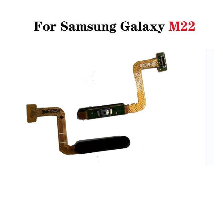 ปุ่มโฮมเซ็นเซอร์ตรวจสอบลายนิ้วมือสายยืดหยุ่นรหัสสัมผัสสำหรับ-samsung-galaxy-m22-m33-m23-sm-m225fv-sm-m225fv-ds-sm-m336b-sm-m336b-ds