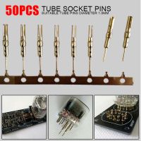 50pcs/set Tinned Brass Nixie/VFD Durable Tube Socket Pins 1.0mm Gold Plated IN-12 IN-18 IN-8 QS30-1 Fluorescent Tube Nixie Tube Colanders Food Straine