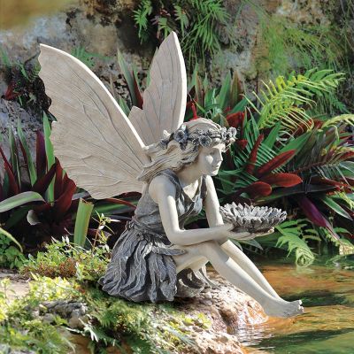 รูปปั้นนางฟ้าดอกไม้ในสวนวางผังจัดสวน,รูปปั้นเรซิ่นลายศิลปะสำหรับตบแต่งสำหรับกลางแจ้งรูปปั้นนางฟ้าสาวของขวัญงานฝีมือ