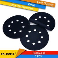 2PCS 5 Inch(125mm) 8-Hole Ultra-thin Surface Protection Interface Pad for Sanding Pads and Hook&amp;Loop Sanding Discs Thin Sponge Cleaning Tools