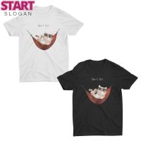 START AIDEER Cat Collection เสื้อสกรีนลายแมว มีทั้งสีขาวและสีดำ Take it Easy