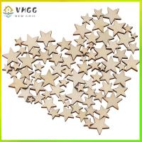 VHGG 500pcs Yang Wood Veneer Wooden Stars Cutouts Star Shape Wooden Color Unfinished Wooden Stars Reliable for Wooden Flags Making and DIY Crafts Blank Stars Wood Pieces Ornaments