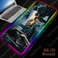 MRGBEST Battlefield Girl Gaming RGB Mouse Pad Gamer PC Computer Mousepad Backlit Large XXL Mousepad Desk Keyboard LED Mice Mat