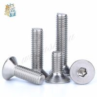 (50 pc/lot) M2 M2.5 M3 M4 *L =4~50mm DIN7991 Stainless Steel A2 Hex socket flat head countersunk toy CSK screw Screw Nut Drivers