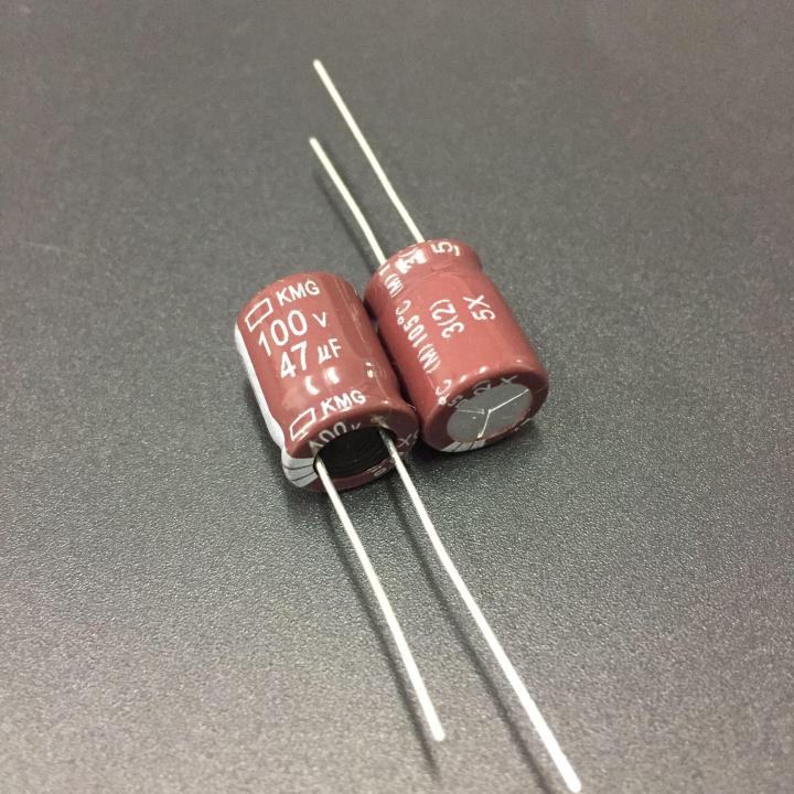 10pcs-47uf-100v-nippon-chemi-con-ncc-kmg-series-10x13mm-100v47uf-aluminum-electrolytic-capacitor