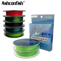 Ashconfish 4เส้น500ม. ไม่ซีดไม่ย้อมเอ็นตกปลาเปีย X4แถวสีบริสุทธิ์2-80LB