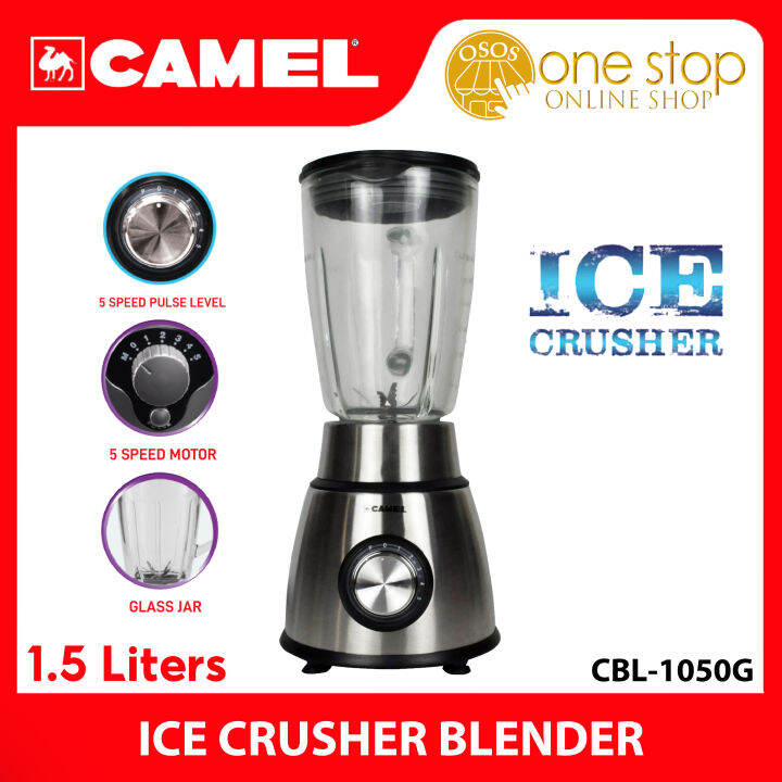 Camel Appliances 1.5L Glass Blender (Stainless Steel) CBL1050G •OSOS