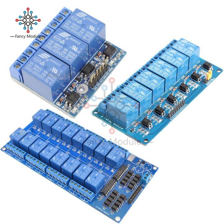 DC 5V 3/ 6/ 16 Channel Relay Module with Light Coupling Optocoupler ...