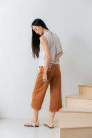 Rawinda.studio | Oliver brown pant กางเกงขา 8 ส่วนสีน้ำตาล