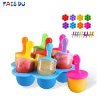 hot【cw】 FAISDU Reusable Silicone Molds Popsicle Maker Freezer With Sticks Tools