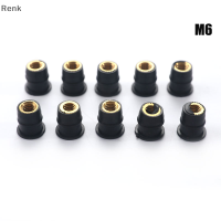 Renk 10pcs รถจักรยานยนต์สำหรับ M4/M5/M6ยาง Well NUTS Riding Accessories Fastener Goods