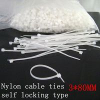 Nylon cable tie/cable ties self locking type 3*80MM 800+PCS/LOT Cable Management