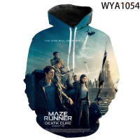 New New Men Women Children Movie The Maze Runner Hoodies Casual Fashion 3D Printed Pullover Hooded Sweatshirts Boy Girl Kids Topstrend