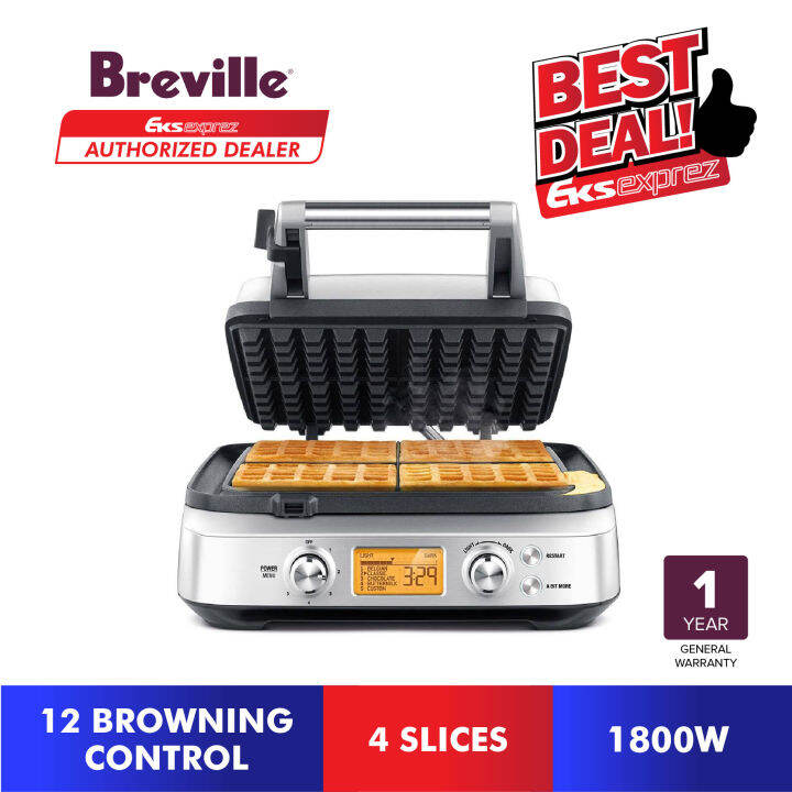 Breville The Smart Waffle 4 Slice Wafer Maker BWM640 Lazada
