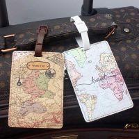 【DT】 hot  Creative World Map Travel Accessories Luggage Tag PU Suitcase ID Addres Holder Baggage Boarding Tag Portable Label Luggage Tag