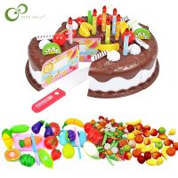 Pretend Play Set Plastic Fruit Vegetable Toys Children Mini Ktichen Cookware Pot Pan Kids Pretend Cook Play DIY Cutting Game DDJ