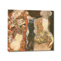 ภาพวาดที่มีชื่อเสียงที่ศิลปะผนังกรอบโดย Gustav Klimt: เจ้าสาวการทำสำเนาการพิมพ์บนผ้าใบโปสเตอร์ประดับห้องนั่งเล่นสำนักงานผืนผ้าใบขนาด80X90ซม. (31.5X35.4นิ้ว)