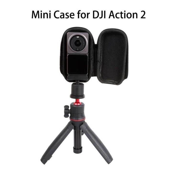 กระเป๋าเคส-action-2-mini-สําหรับกล้อง-dji-action-2-แบบพกพา-พร้อมขาตั้งกล้องเซลฟี่