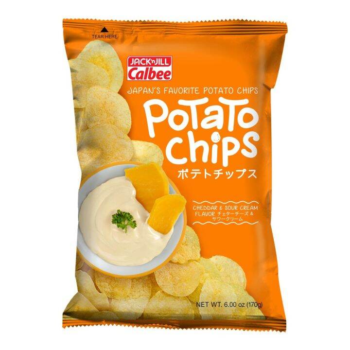 Calbee Potato Chips Cheddar and Sour Cream 170g [7Eleven] snacks from different countries