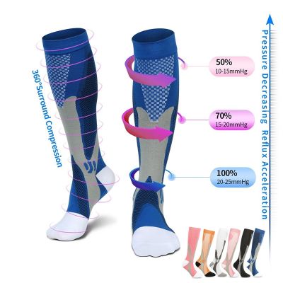 ♠ஐ☸ jiozpdn055186 Compression Socks Football Outdoor Crossfit Flight Nurses Men WomenCompression Stockings