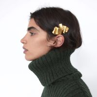 【CW】 Gold Hair Clip Metal Geometirc Barrette Hairpins Set Bobby Pins Accessories ZA Jewelry