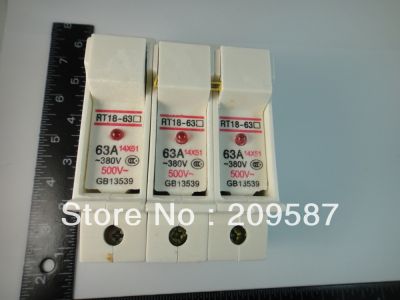 63A New Cylindrical Fuse Holder 3P With LED RT18 63X