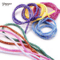 10 Yards 6mm Glitter Sequins Rhinestones Soft Tube Cord Rope String for DIY Sandals celet Garment Collar Craft Supplies