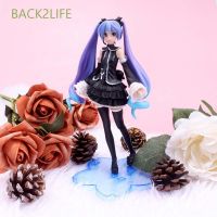 BACK2LIFE 17cm Hatsune Miku Toy Gift Anime Figure Action Figurine Miku Collection Model Doll PVC purple hair Home Ornaments Figure Toys QC8191603