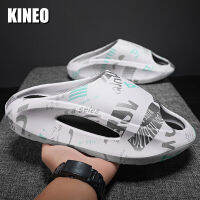 KINEO รองเท้าสลิปเปอร์สำหรับผู้ชาย,รองเท้าสลิปเปอร์นุ่มสบายกันลื่นรองเท้าเดินภายในบ้านแห้งอย่างรวดเร็วในร่มและกลางแจ้งรองเท้าลำลองสไตล์เกาหลีรองเท้าแตะชายหาดมีพื้น