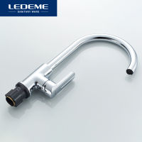 LEDEME Kitchen Faucet Modern Single Handle Mixer Sink Tap Hot and Cold Water Deck Mounted Chrome Kitchen Faucets Taps L4066