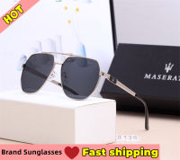 Maseratiiˉแว่นตากันแดดสําหรับผู้หญิงและผู้ชาย Anti-UV Polarized Holiday Travel แว่นตากันแดดใหม่เดิมแว่นตากันแดดผู้หญิงแว่นตากันแดดผู้หญิงพร้อมกล่องแบรนด์