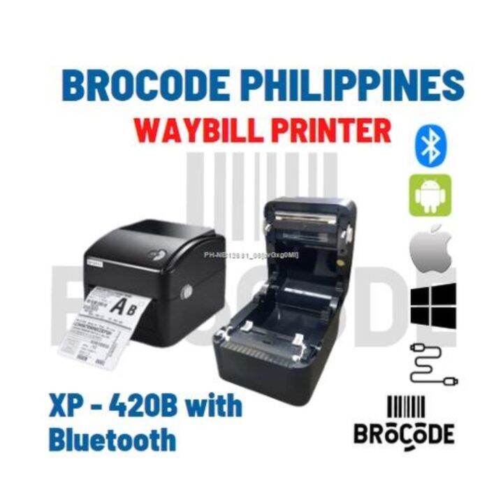 Thermal Waybill Printer Xp B With Bluetooth Black A Lazada Ph