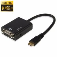 ??HOT!!ลดราคา?? สายแปลงสัญญาณ Mini HDMI To VGA ##ที่ชาร์จ แท็บเล็ต ไร้สาย เสียง หูฟัง เคส Airpodss ลำโพง Wireless Bluetooth โทรศัพท์ USB ปลั๊ก เมาท์ HDMI สายคอมพิวเตอร์