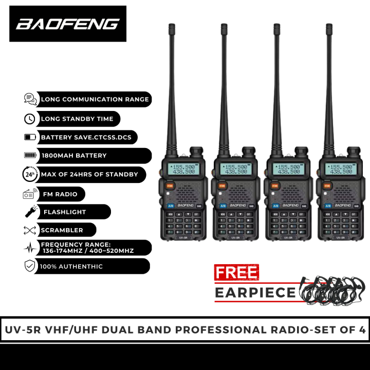 Baofeng UV5R VHF/UFH Dual Band Walkie Talkie Portable Handheld Two Way