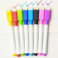 【HOT】☊❉♨ 8 Pcs/lot Colorful School Classroom Whiteboard Dry Board Markers In Eraser Student Childrens