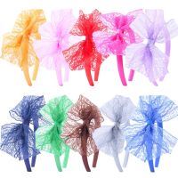 Candygirl 80 39;s Lace Headband Costume Accessories for 80s Theme Party No Headache Neon Lace Bow Headband Halloween