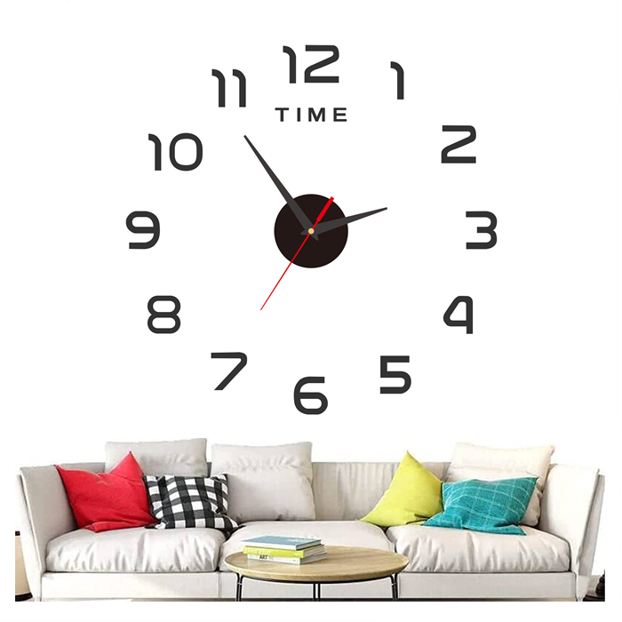 Home Decor Fashion 3D Diy Large Wall Clock /Diy Acrylic Wall Mirror Clock/Stiker  Dinding Cermin Jam 3D/贴墙时钟 | Lazada