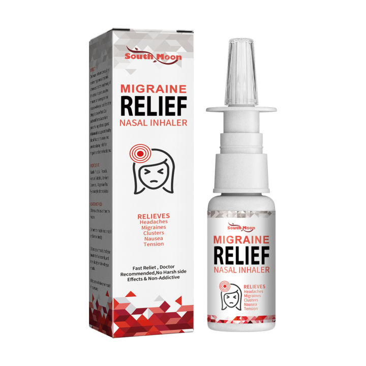 สเปรย์พ่นจมูก-relief-ไมเกรนใต้ดวงจันทร์บรรเทาอาการปวดหัววิธีแก้ปัญหาป้องกันอาการนอนกรนชุดขจัดการกรนสเปรย์-relief-ป้องกันการจามบรรเทาอาการคัดจมูกอักเสบบรรเทาความตึงเครียดจมูกอักเสบ-30มล