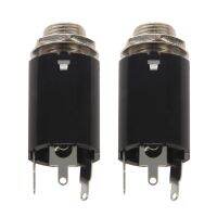 2Pc Black Guitar Endpin Jack 6.35 Input for Any Guitar Eq Pickup Output Guitar Parts &amp; Accessories