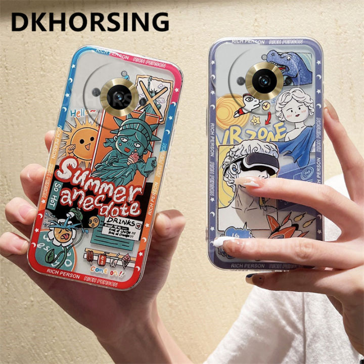 dkhorsing-เคสใสใหม่สำหรับ-realme-11-11-pro-11-pro-กราฟฟิตีลายกล้องป้องกันเคสโทรศัพท์นิ่ม-realme11ฝาครอบ-pro