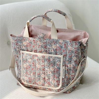 hot！【DT】□○✱  Korea Floral Print Mother and Baby Diaper Organizer Large Capacity Maternity Shoulder Messenger